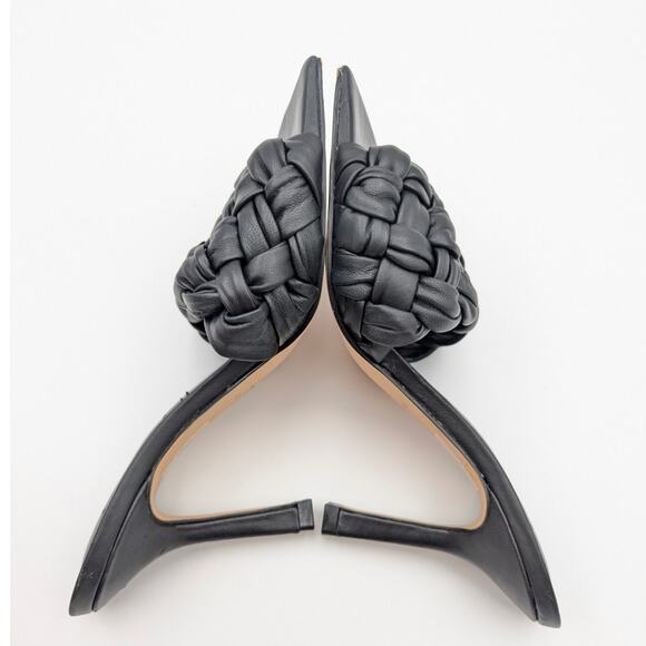 Marc Fisher LTD Draya Braided Heeled Sandal Women's Black Size US6M EU37 - Picture 9 of 12